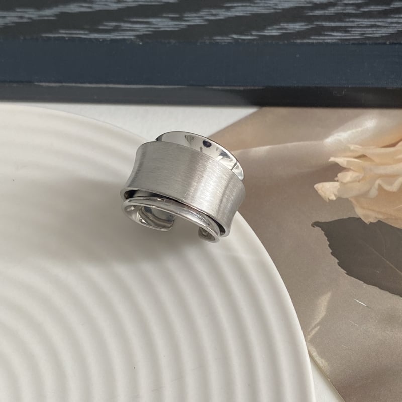 Bakreni prsten s geometrijskim oblikom, elektroplatiranje, dizajn s dvostrukim otvorom i dvostrukim slojem, za žene