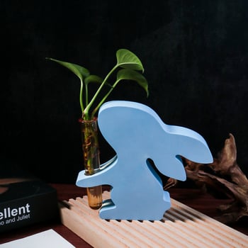 Силиконова форма за епоксидна смола за Великденски заек и 3D цветни орнаменти – неправилен формат, модерен минималистичен стил