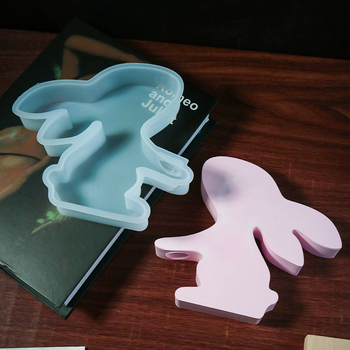Силиконова форма за епоксидна смола за Великденски заек и 3D цветни орнаменти – неправилен формат, модерен минималистичен стил