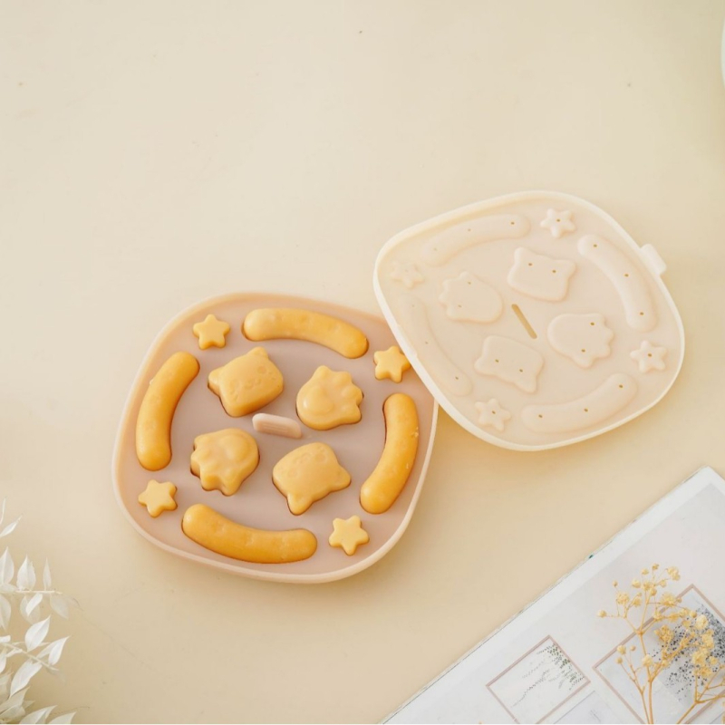 Силиконова формичка за пара за кексове с дизайн котешка лапичка, хранителен клас, устойчива на високи температури, за оризови кексове