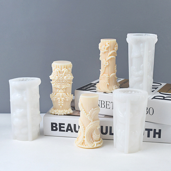 Силиконова форма за цилиндрични свещи – DIY ароматни свещи, готова за частно етикетиране, форма за печене