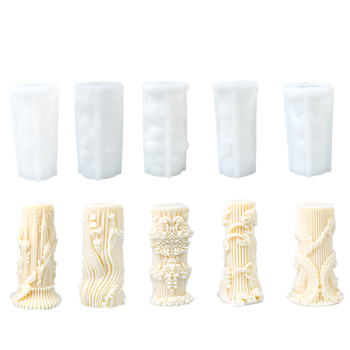 Силиконова форма за цилиндрични свещи – DIY ароматни свещи, готова за частно етикетиране, форма за печене