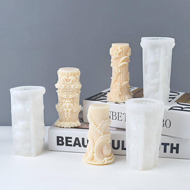 Силиконова форма за цилиндрични свещи – DIY ароматни свещи, готова за частно етикетиране, форма за печене