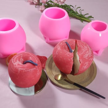 Szilikon torta- és gyertyakészítő forma, kör alakú, szilikon anyag, sütéshez és díszítéshez