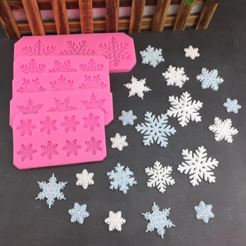 Силиконова форма за печене – снежинка, неравна форма, хранително-качествен силикон, опаковка в OPP