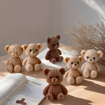 Medve alakú szilikon forma DIY aromaterápiás gyertyákhoz