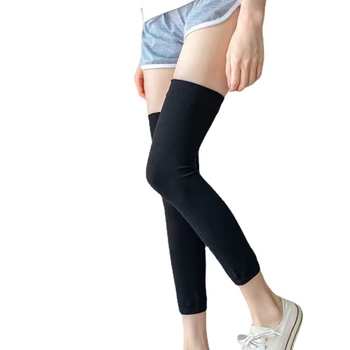 Коленни предпазители за каране на велосипед — памук, удължена дължина, безшевни, тънки и ветроустойчиви, за възрастни