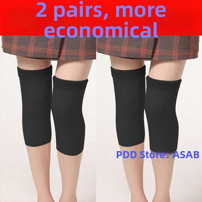 Унисекс коленни топлоизолиращи маншети за зима, удължени, кашмирени ставни маншети за защита от студ, дебели коленни протектори
