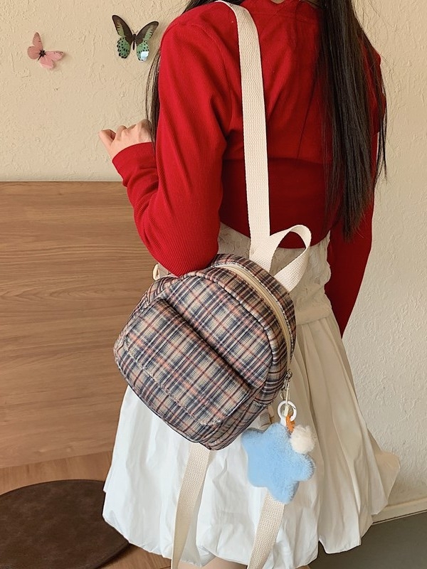 Canvas táska, uniszex, utcai divat stílus, csíkos minta, nylon bélés, kapacitás 20 L alatt, többfunkciós váll- és hátizsák