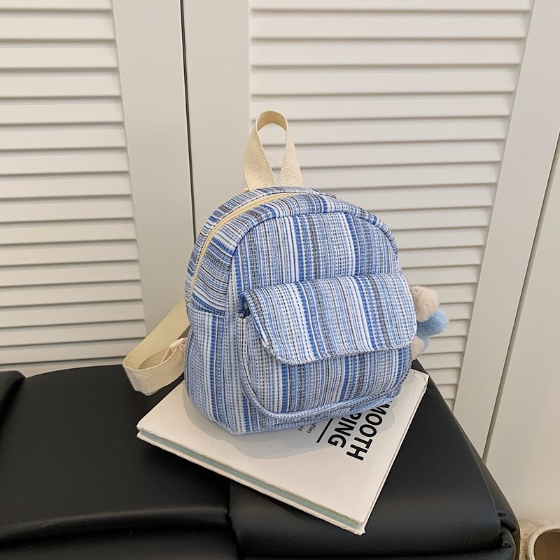 Canvas táska, uniszex, utcai divat stílus, csíkos minta, nylon bélés, kapacitás 20 L alatt, többfunkciós váll- és hátizsák