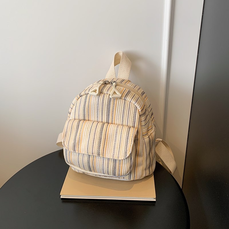 Canvas táska, uniszex, utcai divat stílus, csíkos minta, nylon bélés, kapacitás 20 L alatt, többfunkciós váll- és hátizsák