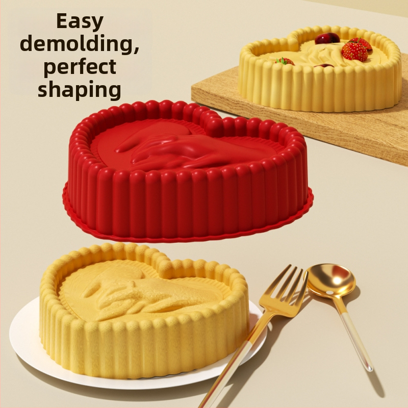 Srcolik silikon kalup za tortu (Kategorija: Kalupi za pećenje/Kalupi za torte; Upotreba: pečenje kruha, izrada torti, deserte, čokolada, šećerne ukrase; Materijal: silikon; Datum lansiranja na tržište: 2024.10)
