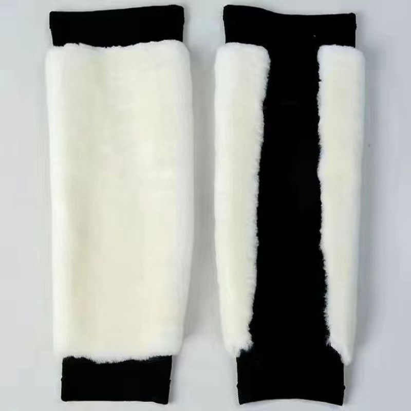 Коленни подложки от вълна с каишка и пухено покритие, за възрастни, тристранно покритие, по-широки и по-дебели панели