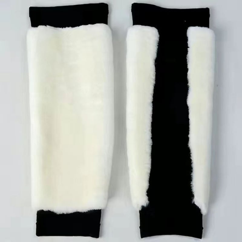 Коленни подложки от вълна с каишка и пухено покритие, за възрастни, тристранно покритие, по-широки и по-дебели панели