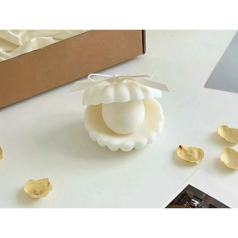 Formă din silicon în formă de scoică perlata pentru coacere, săpun și ipsos