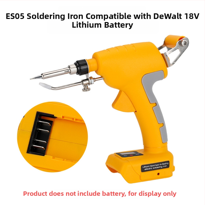 ES05 φορητό ηλεκτρικό κολλητήρι με αυτόματη τροφοδοσία κασσιτέρου, 20V, πλαστική λαβή, συγκόλληση