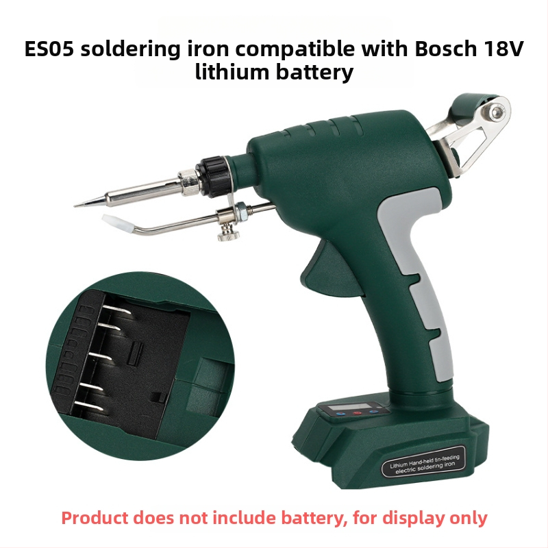 ES05 φορητό ηλεκτρικό κολλητήρι με αυτόματη τροφοδοσία κασσιτέρου, 20V, πλαστική λαβή, συγκόλληση
