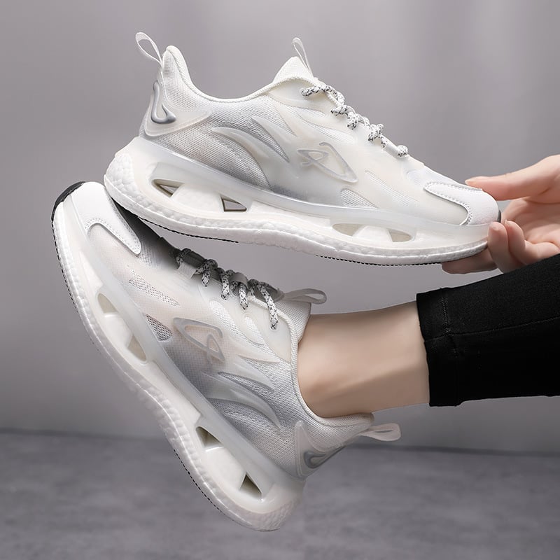 Γυναικεία παπούτσια τρεξίματος — διαπνέοντα, ελαφρά, χαμηλό επάνω με τεχνητό βελούδινο επάνω μέρος, TPU σόλα, κορδόνια