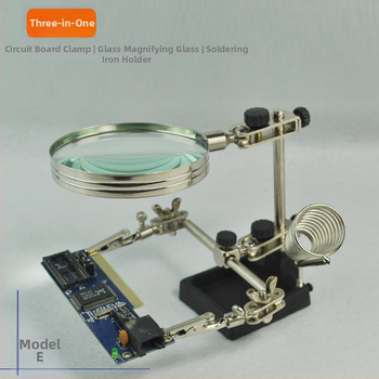 Kombinētā galda lampa ar palielināmo lupu mobilā tālruņa remontam ar lodēšanas staciju | Zīmols: Unique, Materiāls: purpurs sandaļkoks