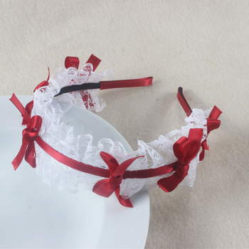 Лента за коса със панделка от плат, каре модел, персонализация по поръчка