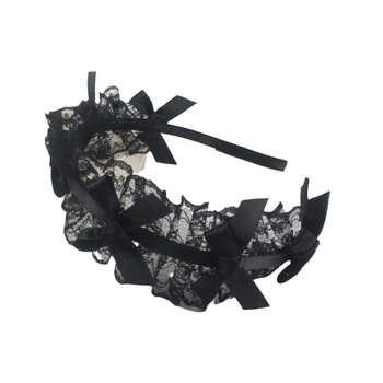 Лента за коса със панделка от плат, каре модел, персонализация по поръчка