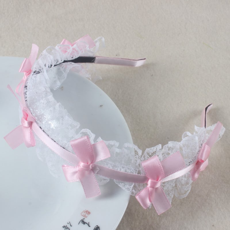 Лента за коса със панделка от плат, каре модел, персонализация по поръчка