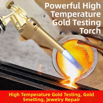 Zelta kausēšanas lāpa ar vara korpusu — augsta temperatūra, maksimālais spiediens 10, maksimālais plūsmas ātrums 10, optimālais šļūdes attālums 10, šļūdes platums 10