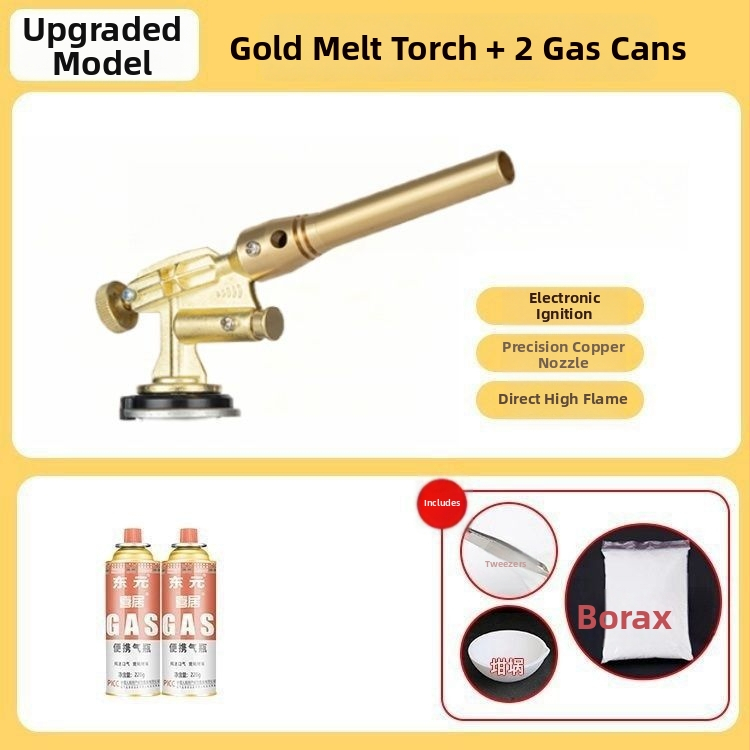 Zelta kausēšanas lāpa ar vara korpusu — augsta temperatūra, maksimālais spiediens 10, maksimālais plūsmas ātrums 10, optimālais šļūdes attālums 10, šļūdes platums 10