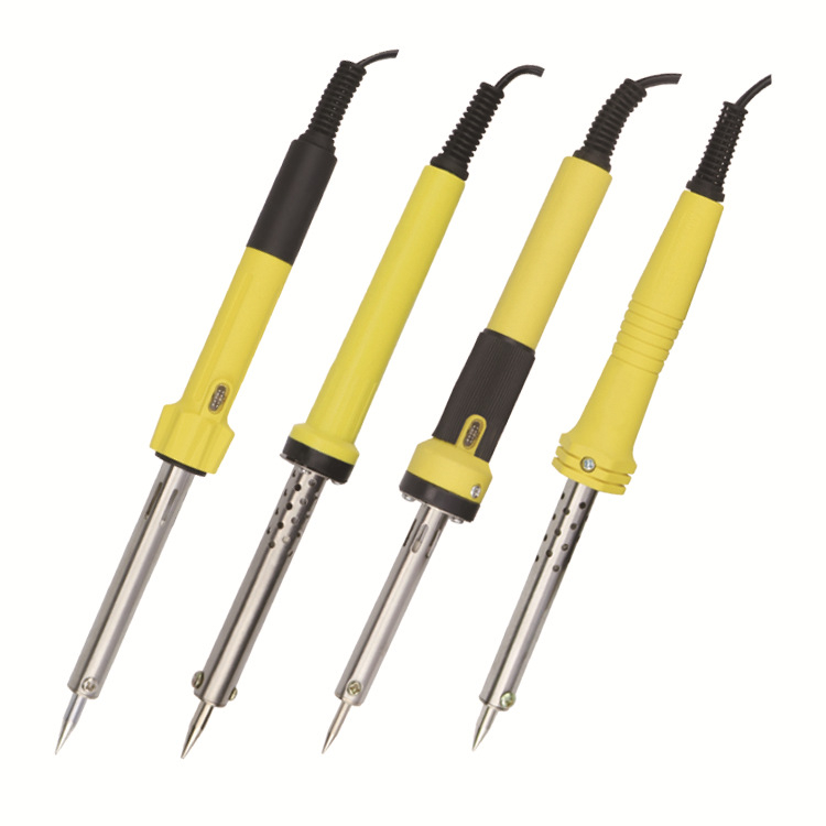 Magas teljesítményű hegyes forrasztókészlet gumírozott nyéllel, BQQING, 240V, elektromos felmelegítés, elektronikai forrasztáshoz