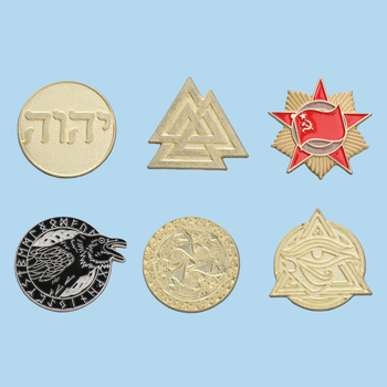 Kitűző - Ötvözet, Geometria, Eredeti tervezés; Forma: Más; Feldolgozási technológiája: Sütéses festés; Funkciók: Emlékeztet, Díszítés, Többszörös felhasználás