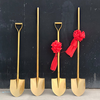 Лопата за церемония по полагане на основи | 50Mn манганова стомана | форма на върха: заострена | предназначение: откриване на основи