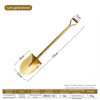 Pamatų įrengimo ceremonijai skirtas kastuvas, iš 50Mn manganinio plieno, smailus galas, skirta atidarymo ceremonijai