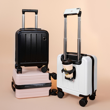 Kézipoggyász - uniszex, ABS anyag, cipzáras nyitás, univerzális kerekek, zár lakattal