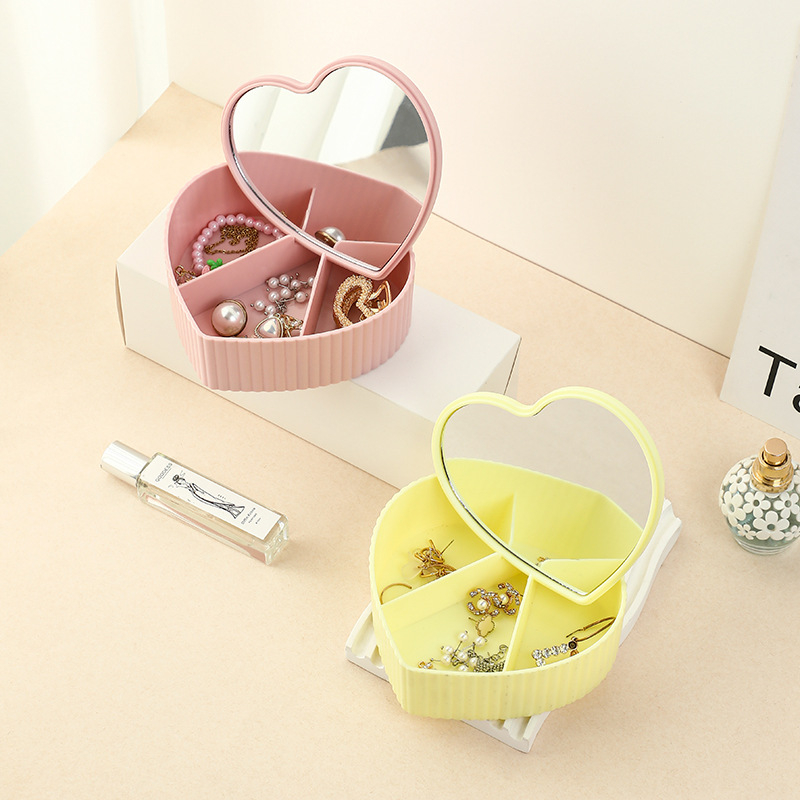 Šperkovnica z plastu, voľnočasový štýl, pevná konštrukcia, jednofarebný vzor, model 89