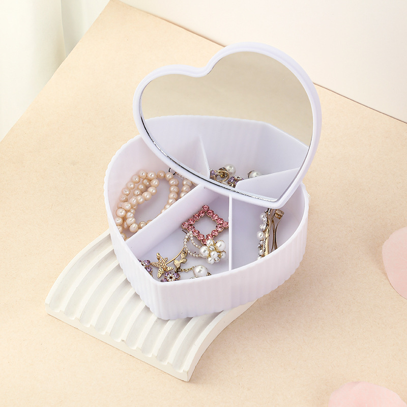 Šperkovnica z plastu, voľnočasový štýl, pevná konštrukcia, jednofarebný vzor, model 89