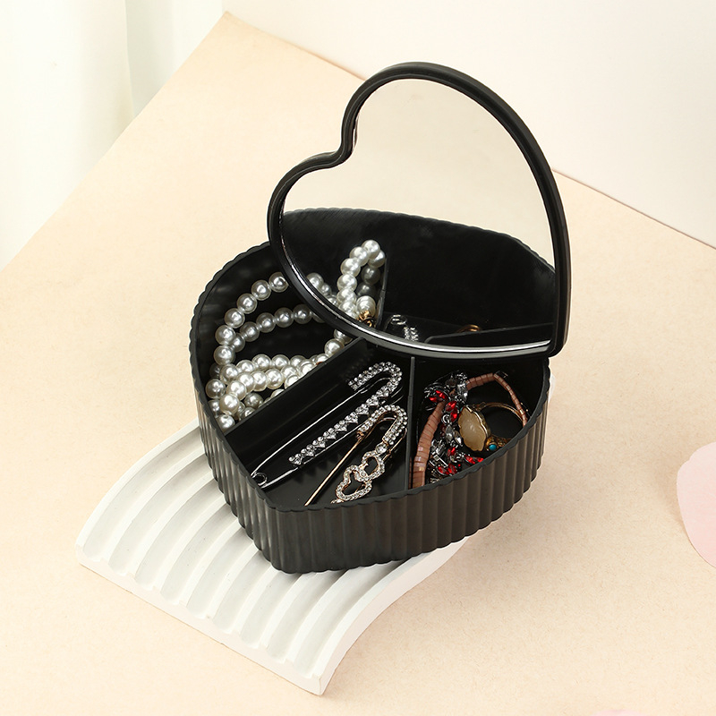 Šperkovnica z plastu, voľnočasový štýl, pevná konštrukcia, jednofarebný vzor, model 89