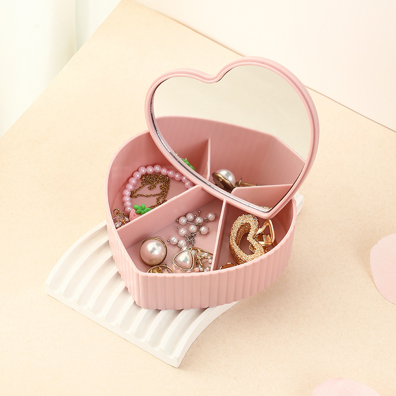 Šperkovnica z plastu, voľnočasový štýl, pevná konštrukcia, jednofarebný vzor, model 89