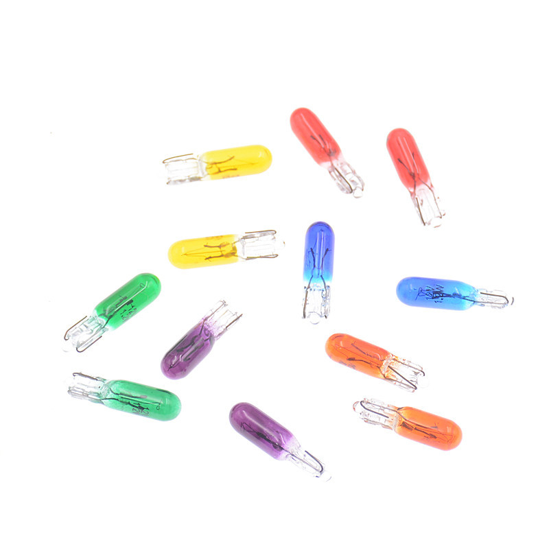 Λάμπα οργάνων αυτοκινήτου, μοντέλο T5, 12V, 1.2W, επίπεδο βύσμα