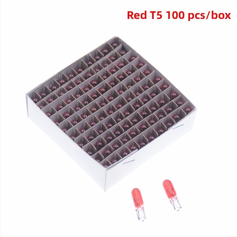 Λάμπα οργάνων αυτοκινήτου, μοντέλο T5, 12V, 1.2W, επίπεδο βύσμα