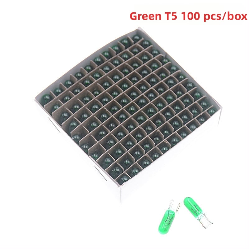 Λάμπα οργάνων αυτοκινήτου, μοντέλο T5, 12V, 1.2W, επίπεδο βύσμα