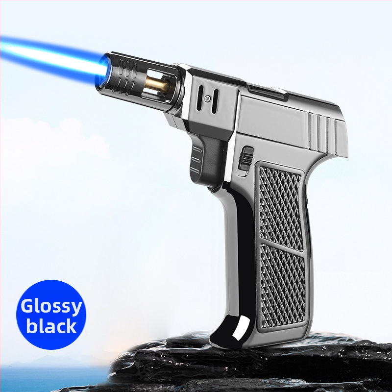 Pārvietojams butāna liesmas lāpu degināšanas rīks ar ABS plastiku un cinka sakausējumu, vēja izturīgs, ar logotipa apdruku