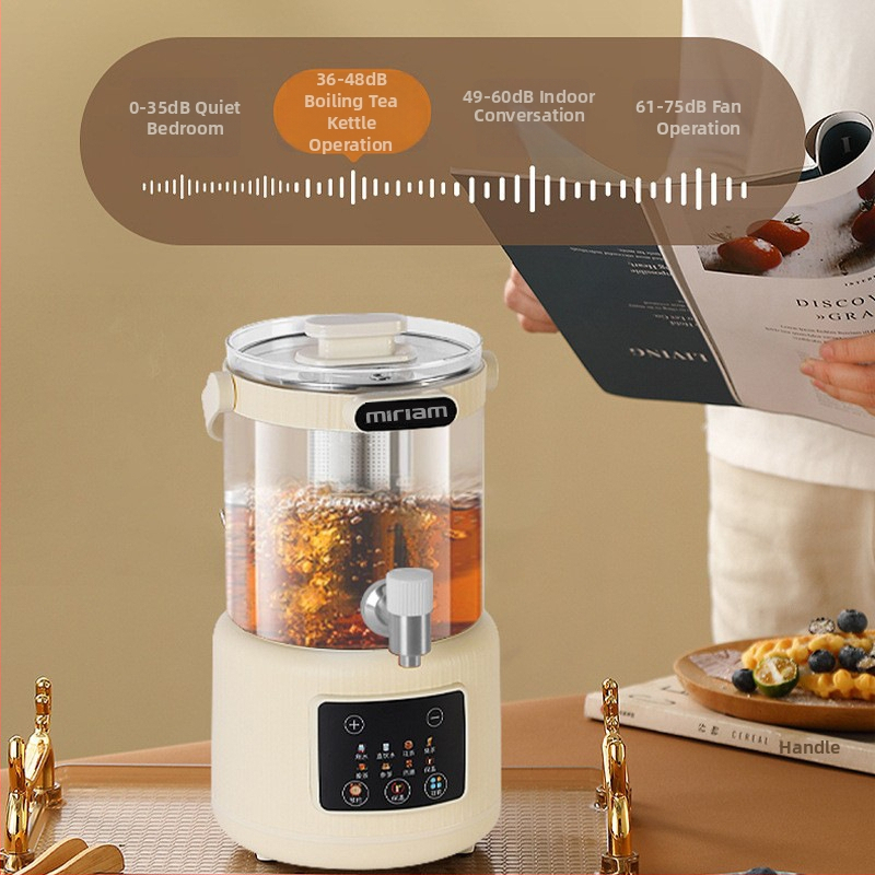 Veselības tējas kanna mājas lietošanai ar digitālo termostatu un skārienvadību, stikla korpuss, tilpums 2-3 L, 220V, 400-500W