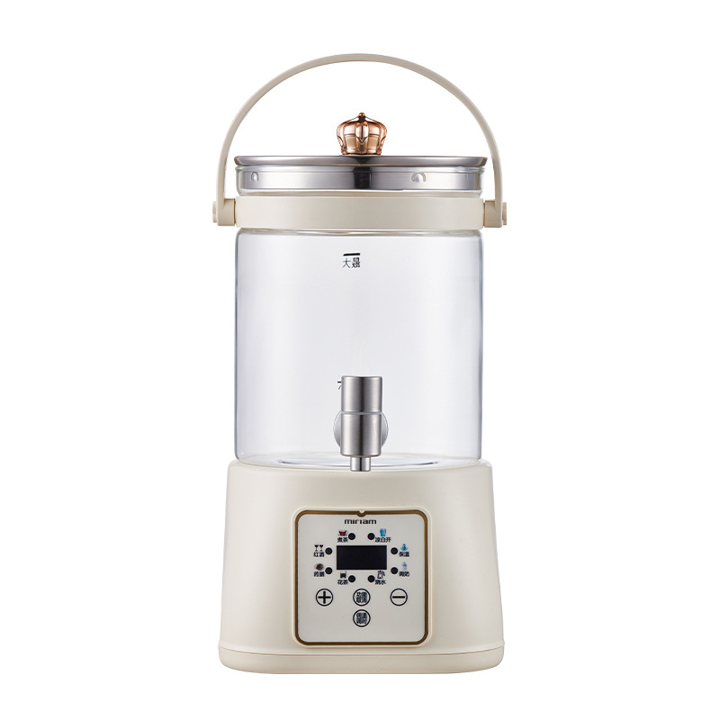 Veselības tējas kanna mājas lietošanai ar digitālo termostatu un skārienvadību, stikla korpuss, tilpums 2-3 L, 220V, 400-500W