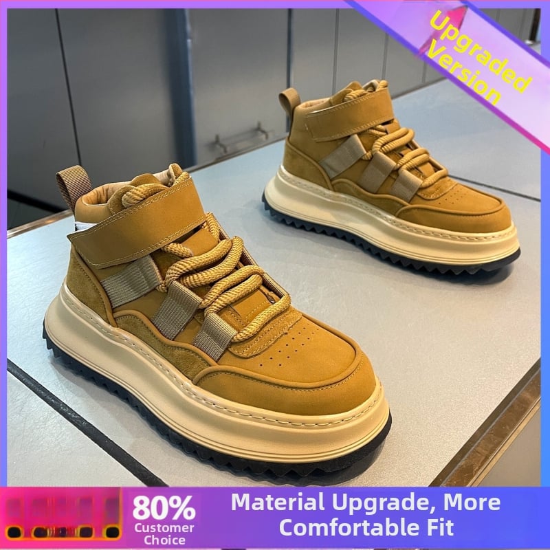 Mārtiņa zābaki – virsējais materiāls no mikrošķiedru ādas, gumijas zole, 3–5 cm papēdis, priekšējais šņorēšana, zems augstums (Virs: mikrošķiedru āda; Zole: gumija; Papēdis: 3–5 cm; Šņorēšana: priekšējā; Zems augstums)