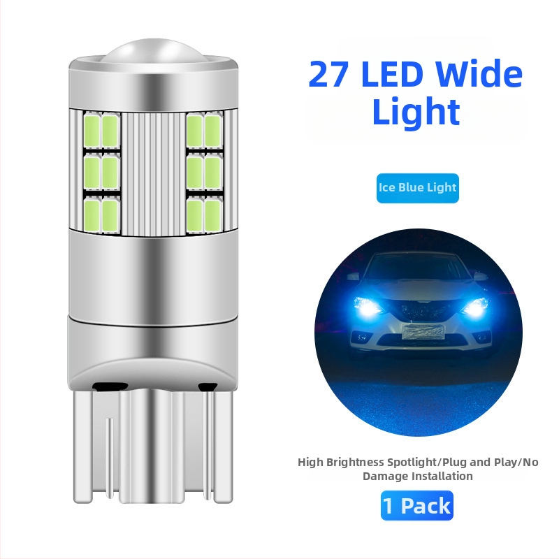 Автомобилен светодиоден индикатор за ширина T10/W5W, 27SMD 1206; 12V, 3W (универсална съвместимост)