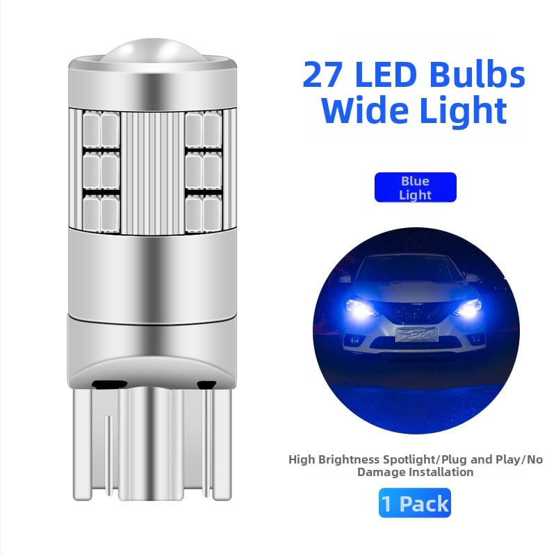 Автомобилен светодиоден индикатор за ширина T10/W5W, 27SMD 1206; 12V, 3W (универсална съвместимост)