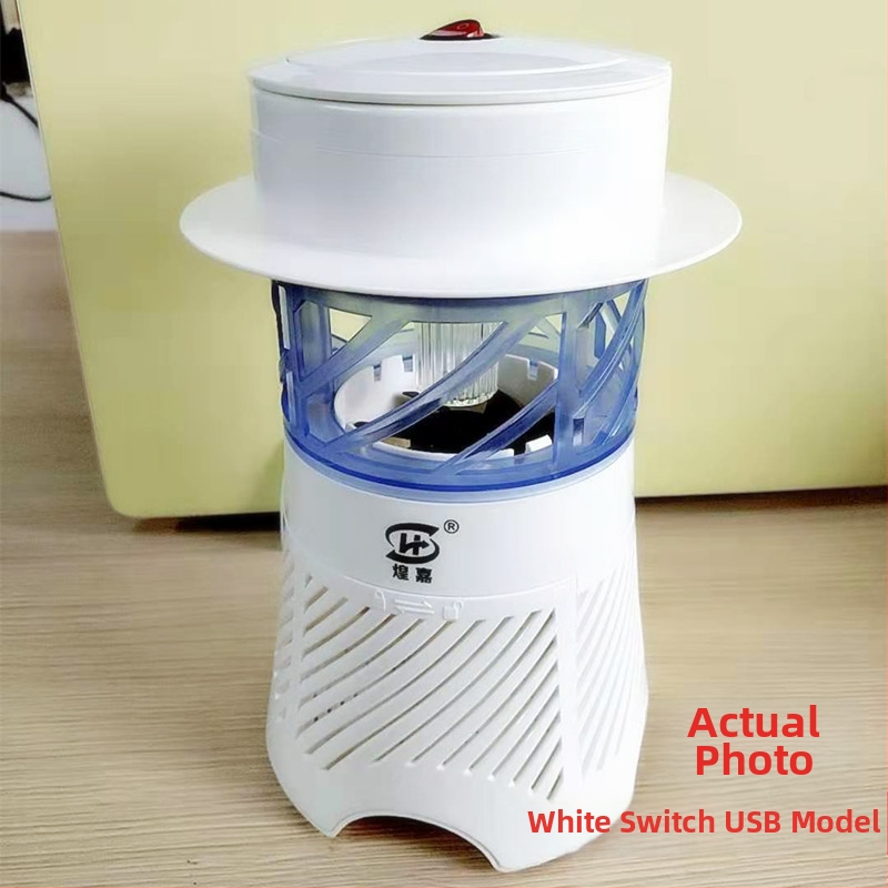 Домашна фотокаталитична лампа за убиване на комари, модел HJ15Y, LED осветление, улов чрез засмукване, ABS корпус, подходяща за площ 11–20㎡