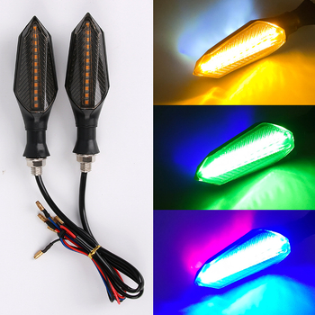 LED dvobojni sekvencijalni pokazivač smjera za električna vozila, 12V DC, 2W LED, 3000K, dodatak za modifikaciju motocikla