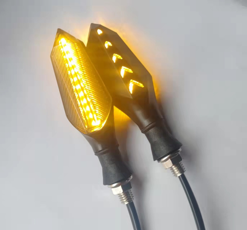 LED dvobojni sekvencijalni pokazivač smjera za električna vozila, 12V DC, 2W LED, 3000K, dodatak za modifikaciju motocikla