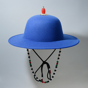 Gyerekeknek szóló Hanfu kalap, nagy karimával és kupola alakú koronával – napvédő, vintage etnikus kínai palotai stílus